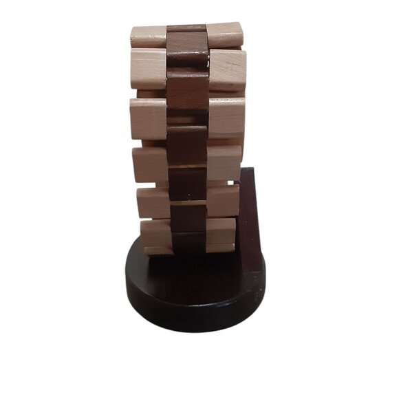 Oversized Wrist Watch Wooden on Display Stand 8" Made in Canada Store Mantel - Picture 3 of 4